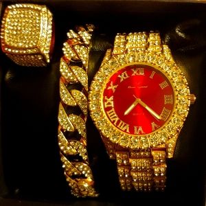 Charles Raymond ring, braclet, and watch